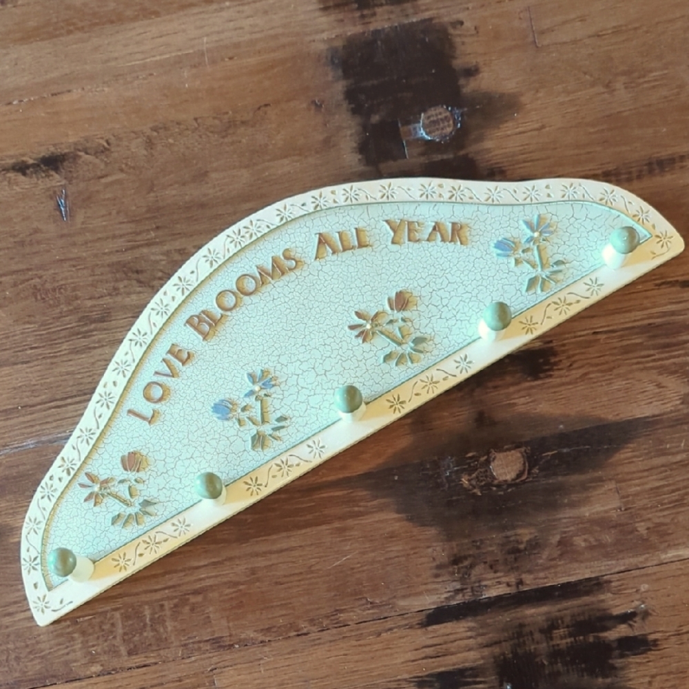 NWT Wall mount peg rack for child's room or planting shed. Super cute!